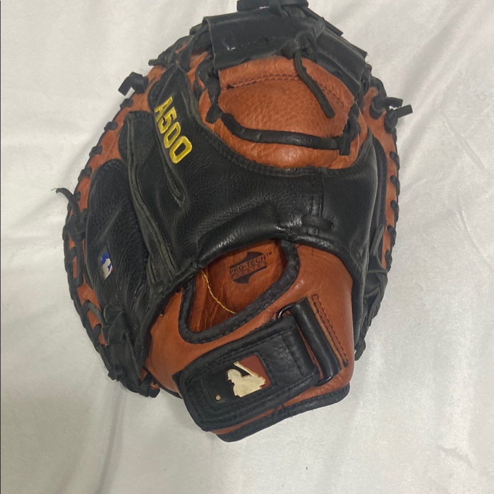 Wilson Black and Brown Catcher's Mitt with Reinforced Padding